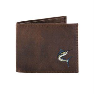 ZEP-PRO Leather Embroidered MARLIN Wallet Bifold